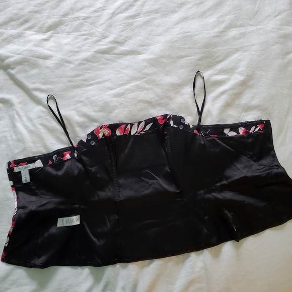 WHBM Strapless Bustier Floral Top Size 2 - Picture 9 of 13